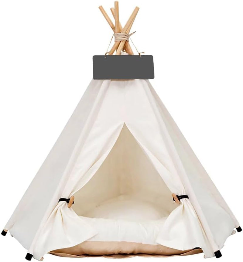 Scnbom Pet Teepee Dog & Puppy Cat Tents Tipi Bed Portable Houses – Essentials for Dogs - L:Size fits 15kg/33lbs (pets)