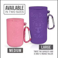 Dog Doo Tube Filled Dog Waste Bag Holders - Reusable Dog Poop Bag Tubes Designed to Keep in Odors and Germs