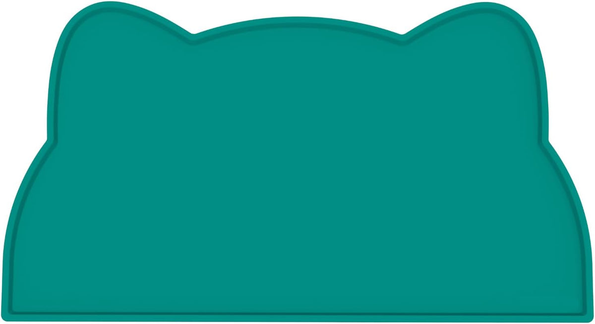 Cat Food Mat, Silicone Non Slip Dog Bowl Mat Waterproof Cat Feeding Mat Stop Food Spills and Water - Marrs Green / 20"L x 12"W