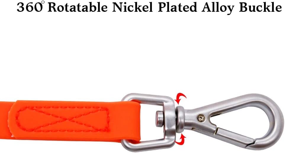 Waterproof Dog Training Leash 50FT 30FT 15FT 10FT 5FT Heavy Duty - 15FT / Orange - image 3