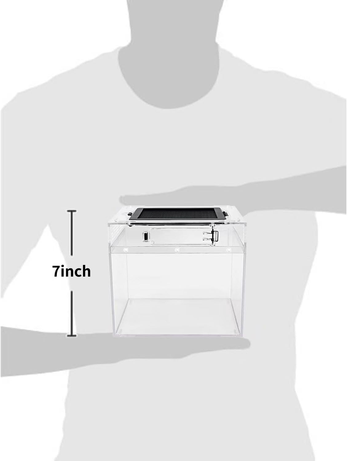 Reptile Growth Mini Reptile Terrarium - Transparent / 8" x 8"x 8" - image 2