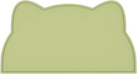 Cat Food Mat, Silicone Non Slip Dog Bowl Mat Waterproof Cat Feeding Mat Stop Food Spills and Water - Sage Green / 20"L x 12"W