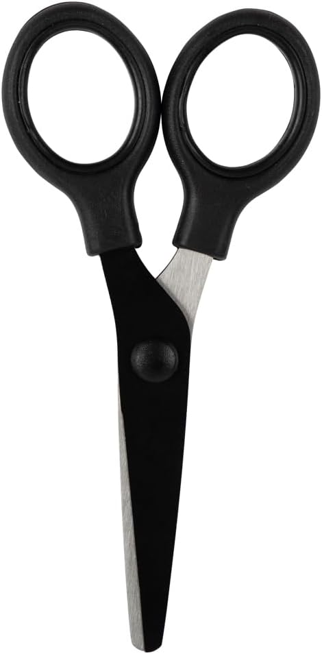 JAM PAPER Multi-Purpose Precision Scissors - Mini (5 Inch) / Black
