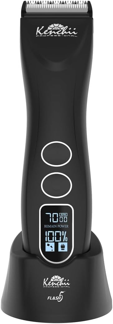 Kenchii Flash 5 Dog Grooming Clipper, Wolf Edition Black - Matte Black