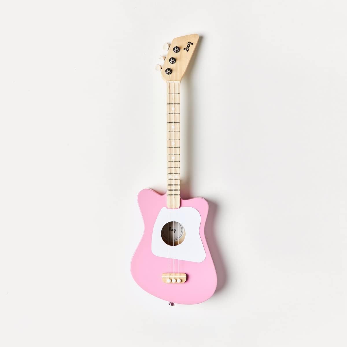 Loog Mini Acoustic kids Guitar for Beginners 3-strings Ages 3+ - Pink - image 2