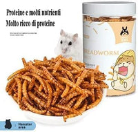 Food for Hamsters, Hedgehogs, Lizards, Frogs, Birds, Hedgehogs, Snacks, Nutritious, high Protein, Cooked breadworms, Small Animal Food