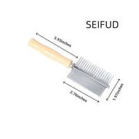Professional Metal Dog Grooming Comb | 3 PCS Wooden Handled Pet Comb for Dogs and Cats | Removes Tangles, Dematting, Detangling | Great for Matted Hair