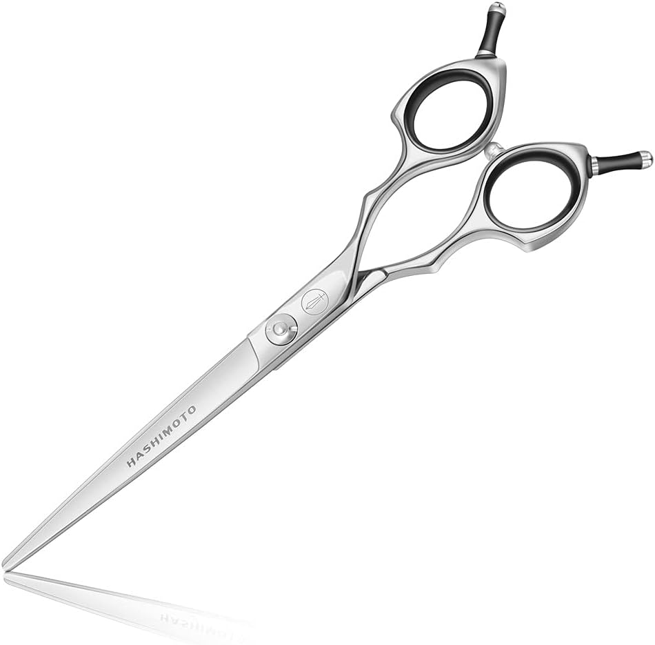Curved Dog Grooming Scissors, Trimming Face and Paws. - Straight / 7.0"