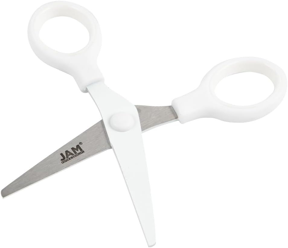 JAM PAPER Multi-Purpose Precision Scissors - Mini (5 Inch) / White - image 2