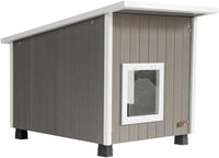 New Age Pet ECOFLEX Albany Outdoor Cat House, Maple/Brown – Essentials for Cats - Grey / Extra Large - image 4