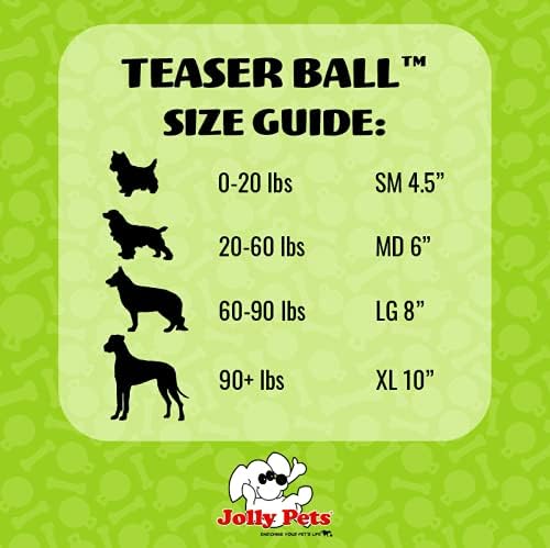 Jolly Pets Teaser Ball Dog Toy, Extra Large/10 Inches, Red (1510 RD)