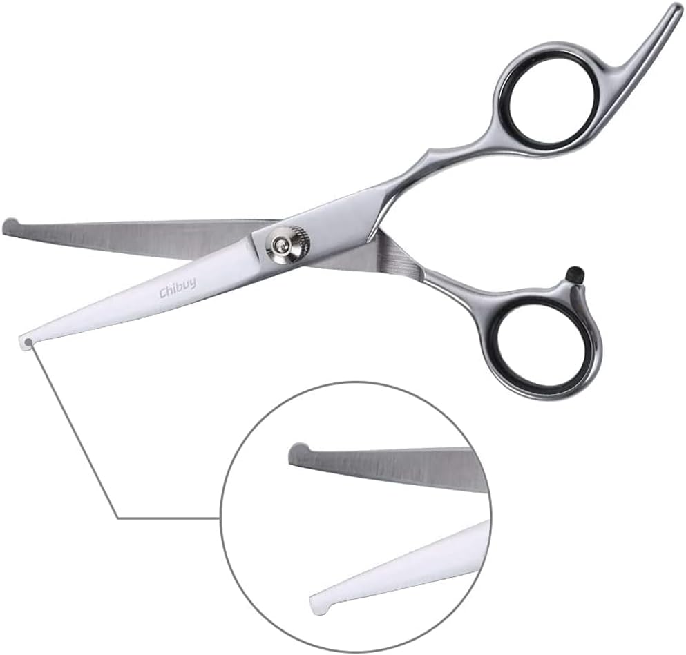 Chibuy curved dog grooming scissors with round tips and 4CR stainless steel blades - view 2