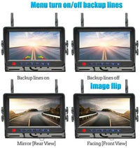 FalconEye Electronics 2nd Generation 200-300Ft Wireless Range Backup Camera for Trucks, Fleets. HD, 7inch LCD (4 Cam System)