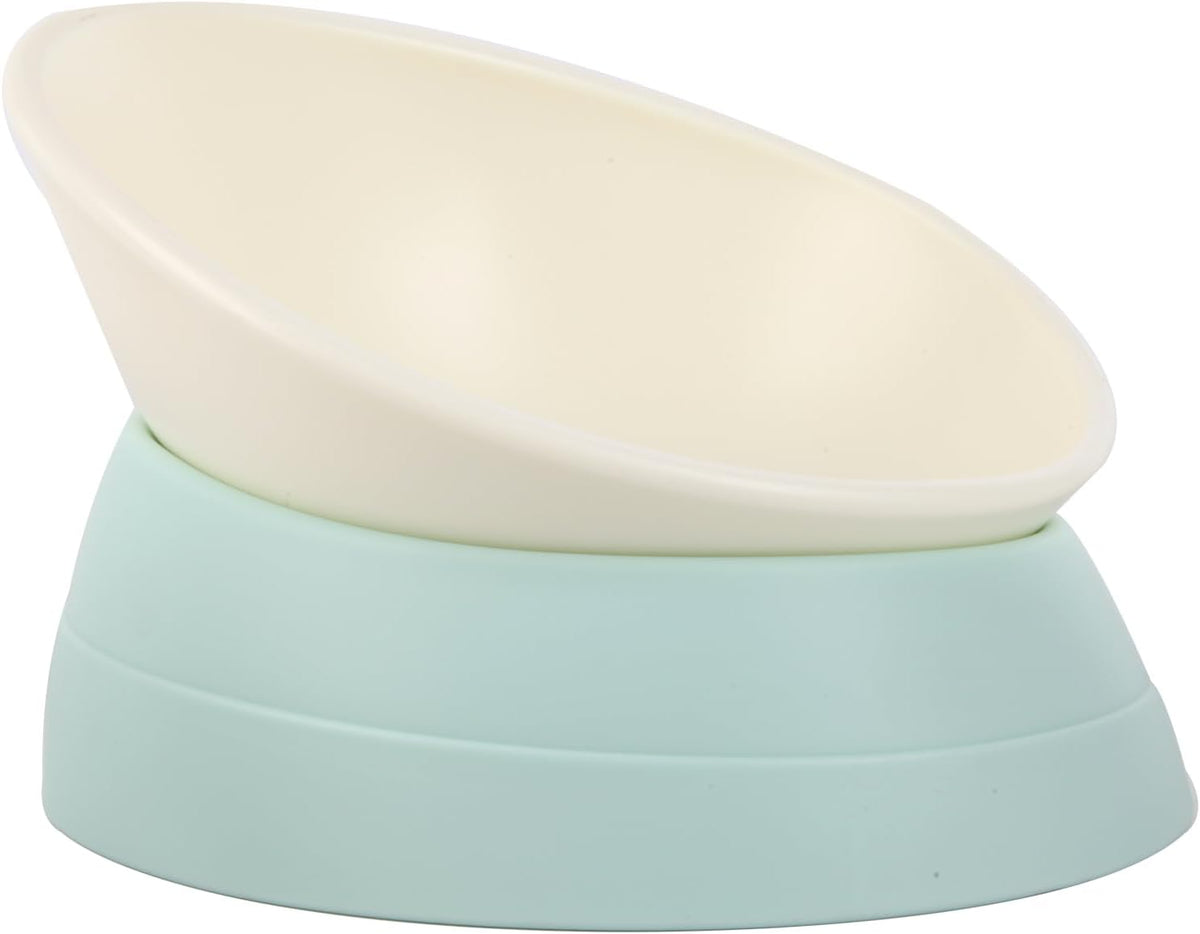 Bulldog Bowl Anti-Slip Dog Cat Dish Detachable Rubber Dog Bowl Pet - Green / 2 Cup ( Small/Medium Dog )