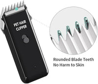 Dog Clippers,Quiet Washable USB Rechargeable Cordless Dog Grooming Kit,Electric Pets Hair Trimmers Shaver Shears for Dogs and Cats Black