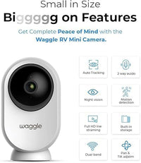 Waggle RV/Dog Temperature Monitor (GPS) & Pet Camera Bundle for RVs - Portable WiFi Cam (128GB) with Motion Alert & Remote Access | Watch Pets While Travelling