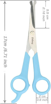 Chibuy Professional Pet Grooming Scissors with Round Tip Stainless - 2. Blue - image 4