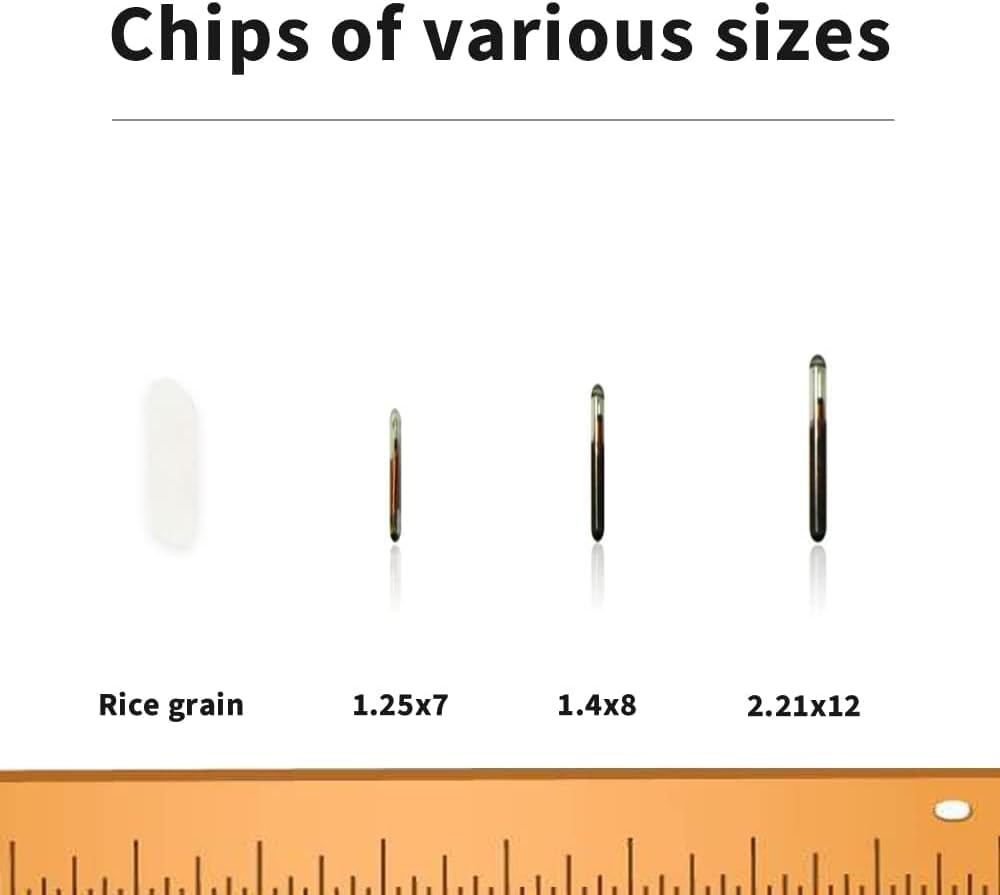 20 Pack 1.25x7mm Pet Microchips 134.2khz Animal Implant Chips FDX-B - 10 Packs / 2.12x12mm - image 2