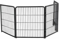FXW Homeplus Unleashed Indoor Dog Playpen - Stress-Free and Safe Play, Heavy Duty 32 Inch 4 Wire Panels Dog Pen for Small and Medium Dogs, Black│Patented