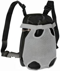 FEimaX Dog Carrier Backpack Pet Legs Out Front Cat Travel Bag, Adjustable Puppy Backpacks Carriers Hands-Free for Small Medium Dogs Cats Hiking Traveling Camping Daily Walking (Large, Grey)
