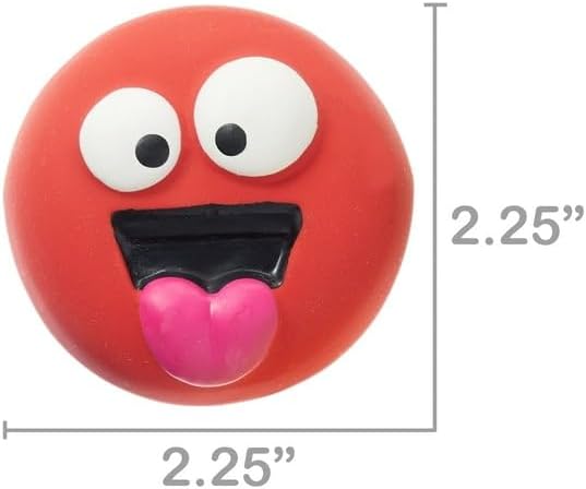 5pk Emoticon Latex Dog Toy - image 2