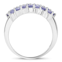 1.54 Carat Genuine Tanzanite .925 Sterling Silver Ring