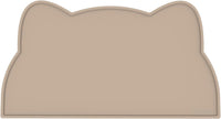 Cat Food Mat, Silicone Non Slip Dog Bowl Mat Waterproof Cat Feeding Mat Stop Food Spills and Water - Warm Taupe / 20"L x 12"W