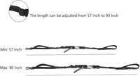 Hands Free Dog Leash for Large Medium Dogs Heavy Duty Bungee Reflective Adjustable Waist Leashes for Walking Running with Car Buckle 4-6FT (Black)