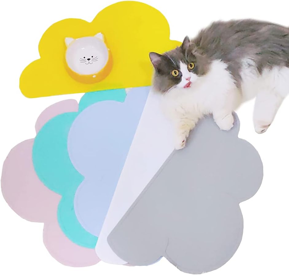 Love Dream Silicone Pet Feeding Food Mat Dog Cat Placemat with Raised - Yellow - image 4