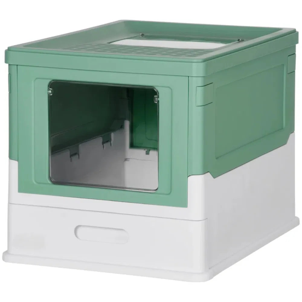 Stainless Steel Enclosed Litter Box for Cats