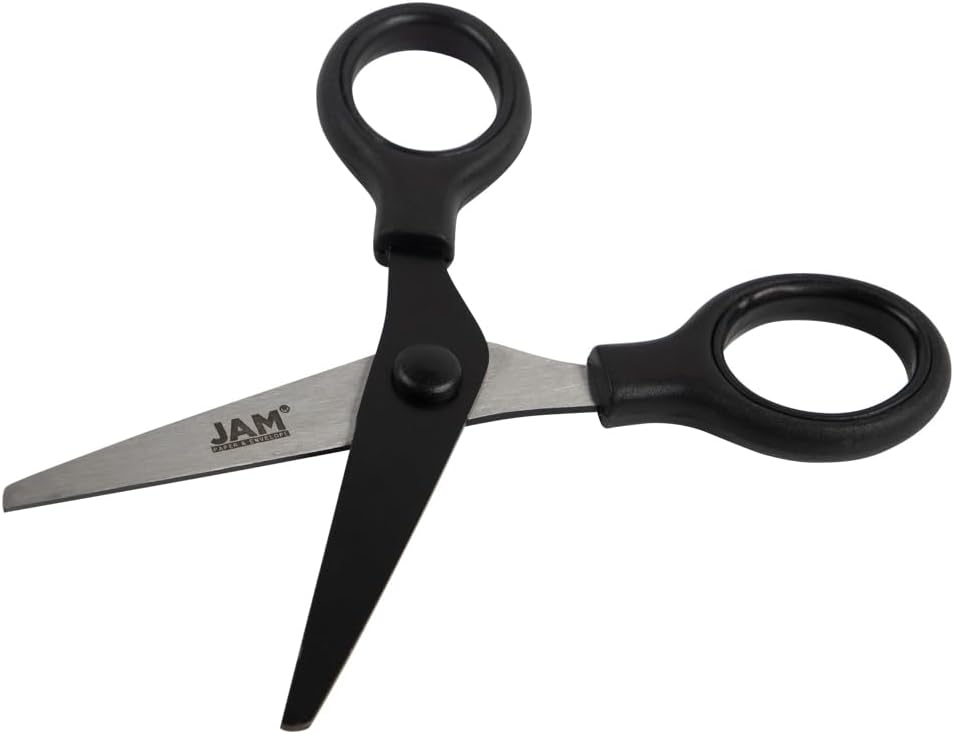JAM PAPER Multi-Purpose Precision Scissors - Mini (5 Inch) / Black - image 3