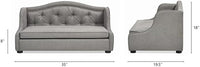 Pemberly Row 35" Tufted Wingback Pet Sofa Bed Medium Uptown Gray