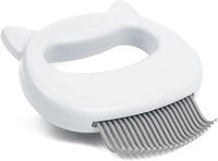 The Original Pet Hair Removal Massaging Shell Comb – Essentials for Cats - White