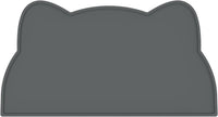 Cat Food Mat, Silicone Non Slip Dog Bowl Mat Waterproof Cat Feeding Mat Stop Food Spills and Water - Charcoal Gray / 20"L x 12"W
