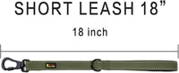 PLUTUS PET Short Training Dog Leash with Padded Handle for Medium Large Dogs,18 Inch Heavy Duty Strong Traffic Leash with Carabiner Clip for Climbing Walking or Guiding Blind(18”，Ranger Green)