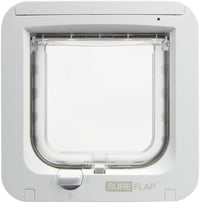 White SureFlap Sure Petcare microchip cat flap with selective entry
