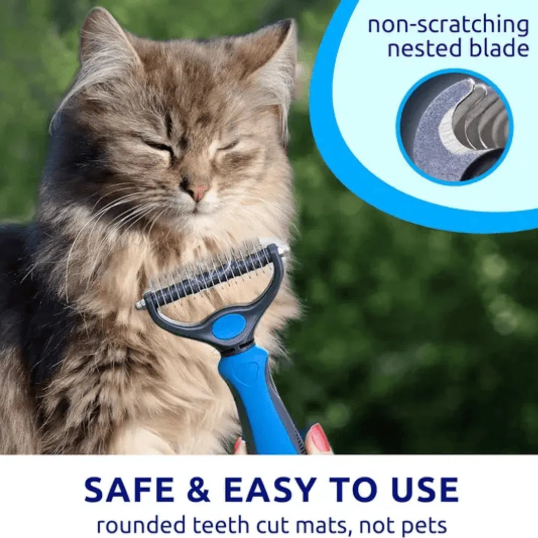 Blue pat your pet hair removal dog brush for hair removal - indoor cats use cat brush, long and short haired dogs use do