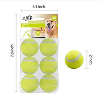 ALL FOR PAWS Dog Tennis Balls for Dogs, Great for Mini Ball Launcher, 6 Pack 2 Inch Tennis Balls