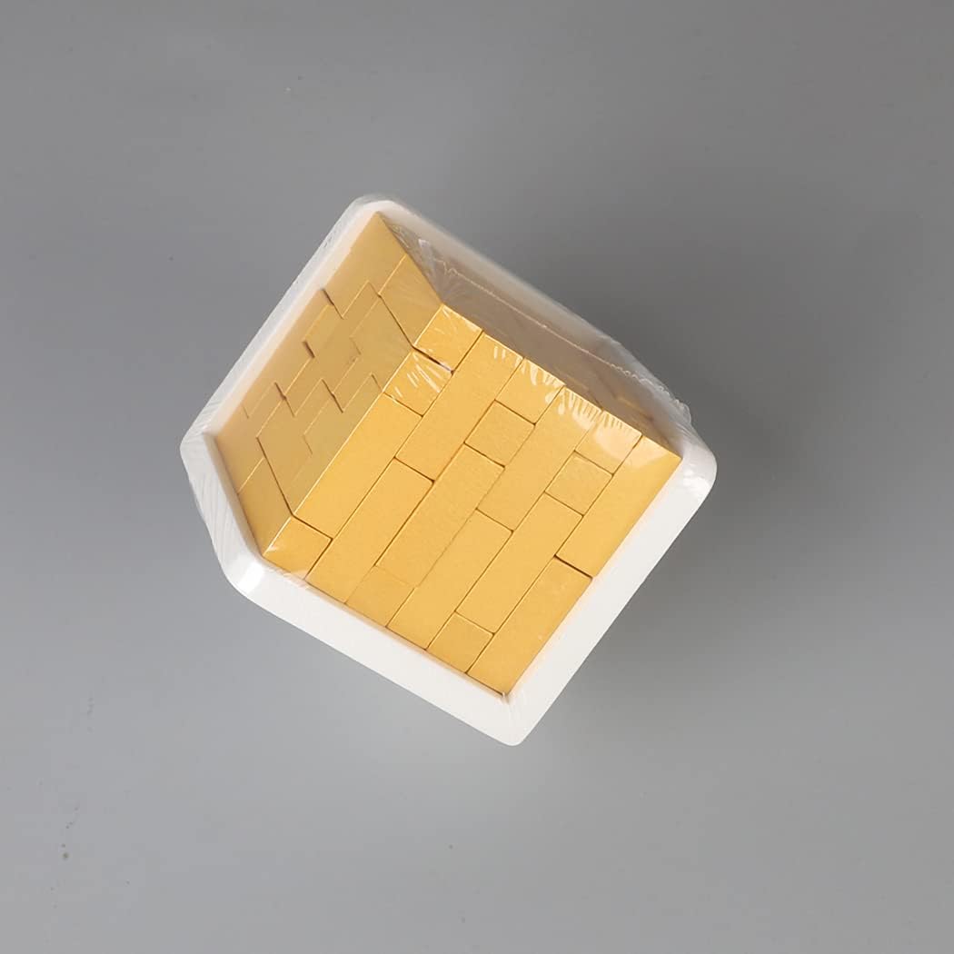 Wooden Brain Teaser Puzzles Cube Stocking Stuffers Wooden Puzzles - Gold - image 3