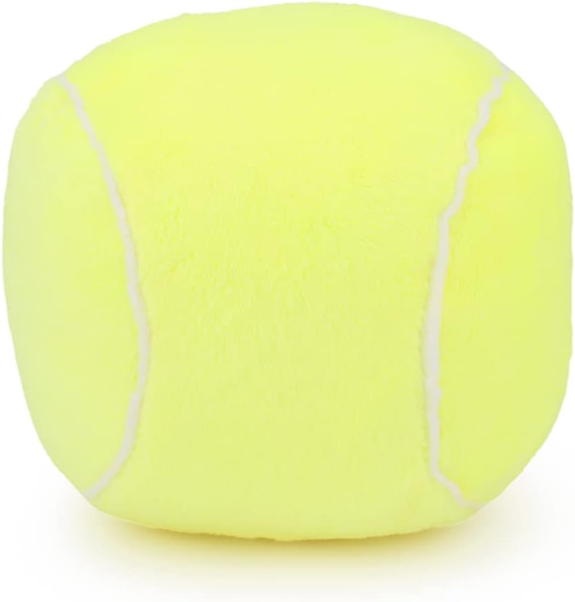 Dog Toys Balls, Chewable Plush Football for Dogs, Soft Pet Ball - Tennis