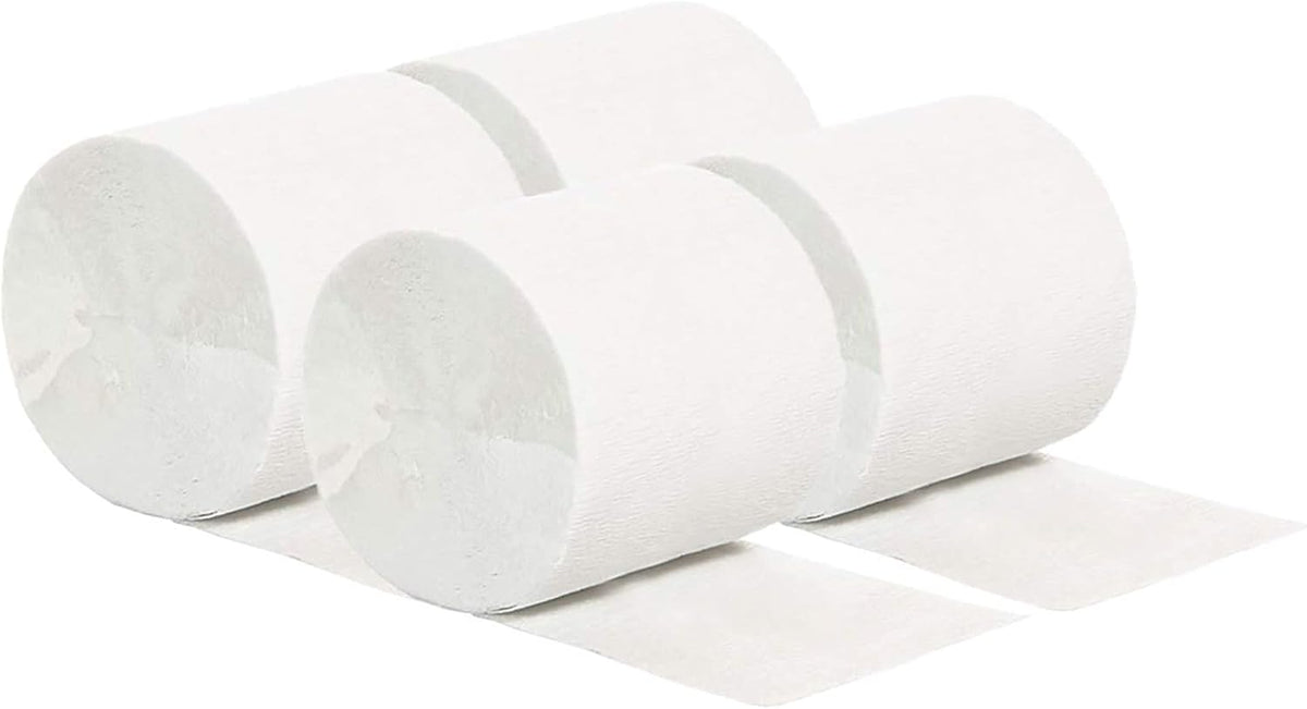We Moment Dusty Blue Light Blue White Crepe Paper Streamers 1.8 Inch - White
