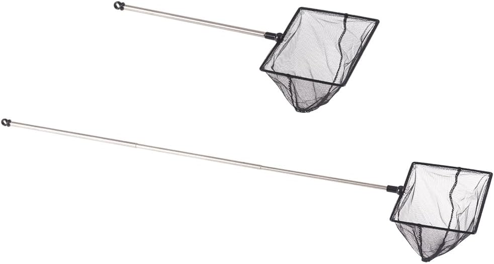 Long Handle Fine Net Fish Tank Net, Retractable 24 inches - 6 Inch