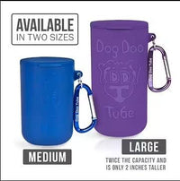 Dog Doo Tube Filled Dog Waste Bag Holders - Reusable Dog Poop Bag Tubes Designed to Keep in Odors and Germs