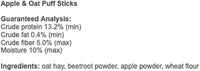 Apple & Oat Puff Sticks (6 oz.) - Healthy Natural High Fiber Chew Treat Made with Oat Hay - Rabbits, Guinea Pigs, Hamsters, Chinchillas, Degus, Prairie Dogs, Squirrels, Skunks, Opossums, Small Pets