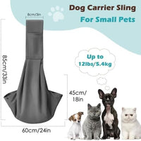 Pawaboo Small Dog Sling Carrier – Essentials for Dogs - D-Dark Gray - image 2