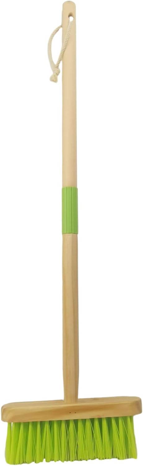 Xifando 27.5 inch kids broom with wooden handle and hanging lanyard