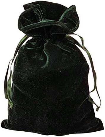 Hunter Green Velvet 6x9 Tarot and Dice Bag – Fun for Kids & Family