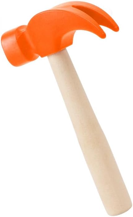 Hxezoc 2 Pack Wooden Hammer Toys Simulation Hammers Maintenance Tools - Orange / 1 Pack