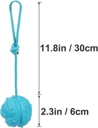 2Pcs Dog Training Ball on Rope, Exercise & Reward Toy for Dogs - 2pcs blue - image 2