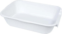 1 Pack of Extra Large Cat Litter Box (ABS Material), Low Entry Senior Litter Pen for Geriatric Kitty Big Cats, Jumbo Pet Safe Litter Boxes Tray for Indoor Pets Potty (White, 20"L x 15.5"W)